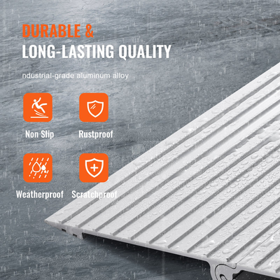 VEVOR ράμπα κατωφλίου πόρτας, 1&quot; ανύψωση, χωρητικότητα φόρτωσης 800 lbs, ράμπα πόρτας για αναπηρικά αμαξίδια, ράμπα κατωφλίου αλουμινίου για πόρτες, ρυθμιζόμενη αρθρωτή ράμπα κατωφλίου για αναπηρικά αμαξίδια, σκούτερ, ηλεκτρικές καρέκλες