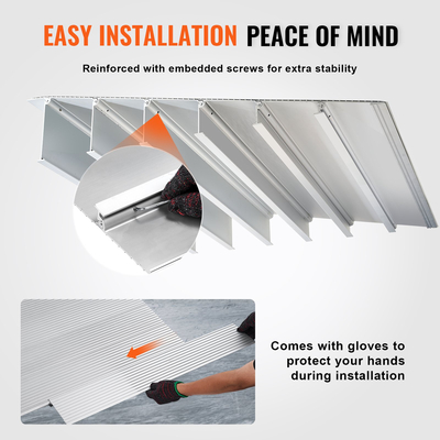 VEVOR ράμπα κατωφλίου πόρτας, 6&quot; ανύψωση, χωρητικότητα φορτίου 800 λίβρες, ράμπα πόρτας για αναπηρικά αμαξίδια, ράμπα κατωφλίου αλουμινίου για πόρτες, ρυθμιζόμενη αρθρωτή ράμπα κατωφλίου για αναπηρικές καρέκλες, σκούτερ, ηλεκτρικές καρέκλες