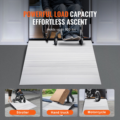 VEVOR ράμπα κατωφλίου πόρτας, 6&quot; ανύψωση, χωρητικότητα φορτίου 800 λίβρες, ράμπα πόρτας για αναπηρικά αμαξίδια, ράμπα κατωφλίου αλουμινίου για πόρτες, ρυθμιζόμενη αρθρωτή ράμπα κατωφλίου για αναπηρικές καρέκλες, σκούτερ, ηλεκτρικές καρέκλες