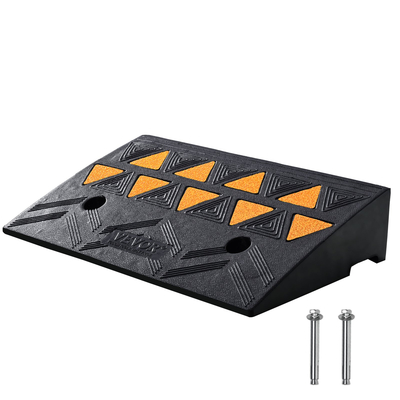 VEVOR Rubber Curb Ramp 4,25&quot; Rise Height Sidewalk Curb Ramp, 11,8&quot; Width 19,7&quot; Length Ramp for Curb, 15T Heavy Duty Rubber Ramp για περονοφόρα, φορτηγά, λεωφορεία, αυτοκίνητα, αναπηρικά καροτσάκια, ποδήλατα