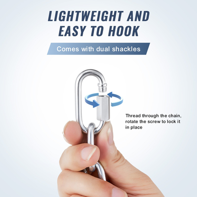 VEVOR Επεξεργασμένη με ψευδάργυρη αλυσίδα από ανθρακούχο ατσάλι με αλυσίδα 3/16&quot; x 10&#039; 1100 λίβρες