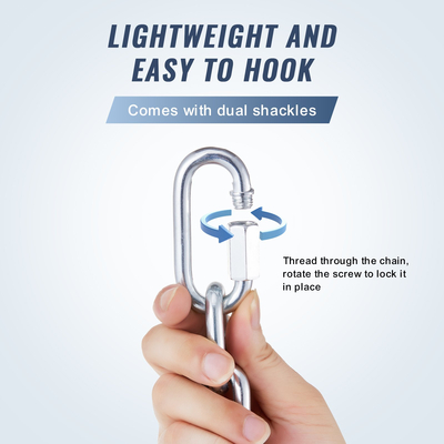 VEVOR Επεξεργασμένη με ψευδάργυρη αλυσίδα από ανθρακούχο ατσάλι με αλυσίδα 5/16&quot; x 92&#039; 1667 λίβρες