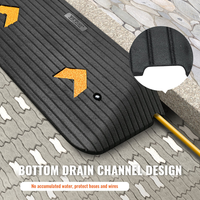 VEVOR Αναβαθμισμένη ράμπα κατωφλίου από καουτσούκ, ράμπα ανύψωσης πόρτας 3&quot; με 1 κανάλι, ράμπα αυτοκινήτου από φυσικό καουτσούκ με αντιολισθητική επιφάνεια, 33069 λίβρες ράμπα κρασιού χωρητικότητας φόρτωσης για αναπηρικό αμαξίδιο και σκούτερ