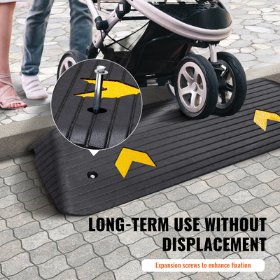 Ράμπα κατωφλίου από καουτσούκ VEVOR, Πόρτα ράμπας κατωφλίου ανόδου 2&quot;, Ράμπα κατωφλίου ισχύος από ανακυκλωμένο καουτσούκ Ονομαστική χωρητικότητα φορτίου 33069 lbs, αντιολισθητική ράμπα κατωφλίου από καουτσούκ για αναπηρικό αμαξίδιο και σκούτερ