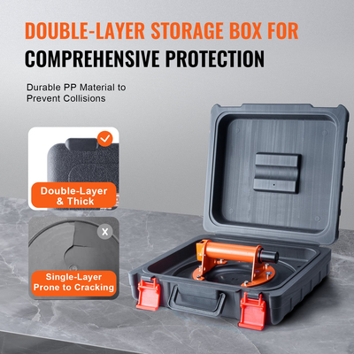 Βεντούζα VEVOR Glass, χωρητικότητα φορτίου 10&quot; 990 lbs, βεντούζα κενού με ατσάλινη λαβή &amp; κουτί μεταφοράς, βιομηχανικό εργαλείο ανύψωσης βεντούζας βαρέως τύπου για ανύψωση γυαλιού, γρανίτη, πλακιδίων, μετάλλου, ξύλινου πάνελ