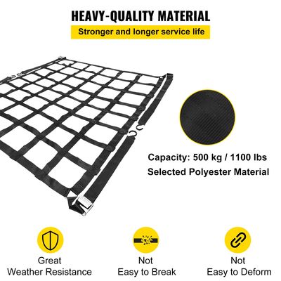 VEVOR 3,5&#039;x 4,1&#039; Cargo Net Capacity 1100LBS Truck Bed Cargo Net Δίχτυα φορτίου βαρέως τύπου για φορτηγά με S-Hook