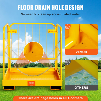 VEVOR Forklift Safety Cage Work Platform 36X36in 1200lbs Αναδιπλούμενο για Aerial Job