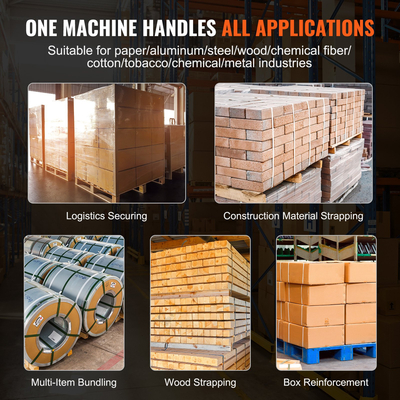 Εργαλειομηχανή αυτόματης ηλεκτρικής ταινίας VEVOR για ιμάντες PP/PET 0,39&quot;-0,75