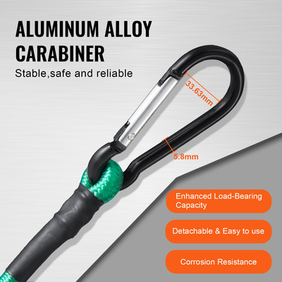 VEVOR 30 τμχ Σετ κορδόνια bungee 8mm Ιμάντες βαρέως τύπου με ατσάλινα καραμπίνερ