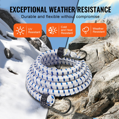 VEVOR 6 τμχ Κορδόνια Bungee με Α3 Ατσάλινους γάντζους 72&quot; Ιμάντες Bungee βαρέως τύπου 12mm