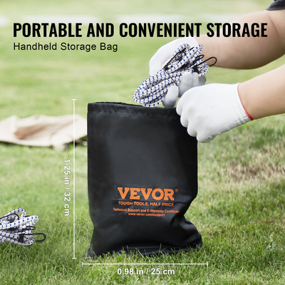 VEVOR 6 τμχ Κορδόνια Bungee με Α3 Ατσάλινους γάντζους 72&quot; Ιμάντες Bungee βαρέως τύπου 12mm