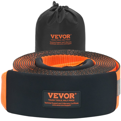 Ιμάντας ρυμούλκησης VEVOR Recovery 4&quot; x 30&#039;, 46.500 λίβρες αντοχή σε θραύση, τριπλοί ενισχυμένοι ιμάντες βρόχου, εξοικονόμηση δέντρων, ρυμούλκηση και ανάκτηση εκτός δρόμου, αντίσταση στις καιρικές συνθήκες, προστατευτικά μανίκια και τσάντα αποθήκευσης
