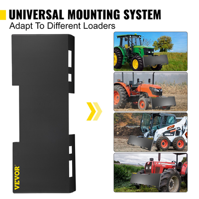 VEVOR Universal Skid Steer Plate Mount Plate 3/16&quot; Hick Skid Steer Plate Attachment 3000LBS Weight Capacity Easy to συγκόλληση ή μπουλόνι σε διαφορετικά εξαρτήματα (κανονικό)