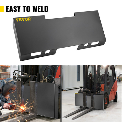 VEVOR Universal Skid Steer Plate Mount Plate 3/16&quot; Hick Skid Steer Plate Attachment 3000LBS Weight Capacity Easy to συγκόλληση ή μπουλόνι σε διαφορετικά εξαρτήματα (κανονικό)