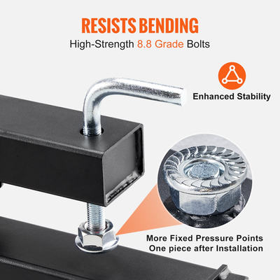 Πιρούνια παλετών VEVOR, Πιρούνια κάδου τρακτέρ 2000 lbs, Σφιγκτήρας συνολικού μήκους 60&quot; σε πιρούνια παλετών με ρυθμιζόμενη ράβδο σταθεροποίησης, Πιρούνια παλετών βαρέως τύπου για προσαρτήματα τρακτέρ, ολισθηρό τιμόνι, κάδος φορτωτή