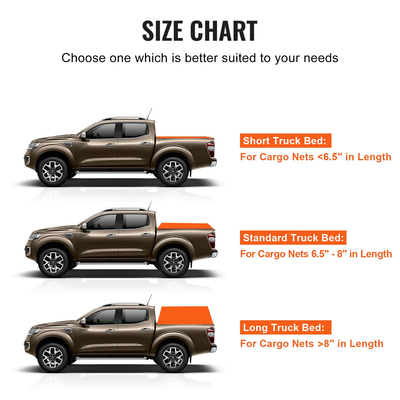 Δίχτυ φορτίου VEVOR Δίχτυ φορτίου βαρέως τύπου 72&quot; x 57&quot; Ρυθμιζόμενες πόρπες &amp; γάντζοι S