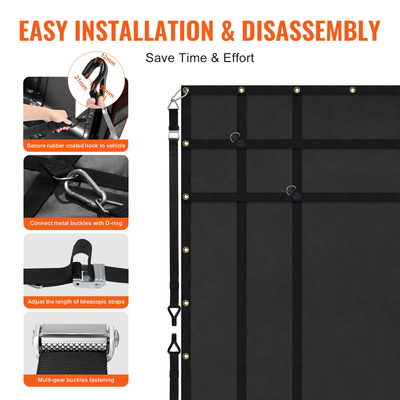 Δίχτυ φορτίου VEVOR Δίχτυ φορτίου βαρέως τύπου 72&quot; x 57&quot; Ρυθμιζόμενες πόρπες &amp; γάντζοι S