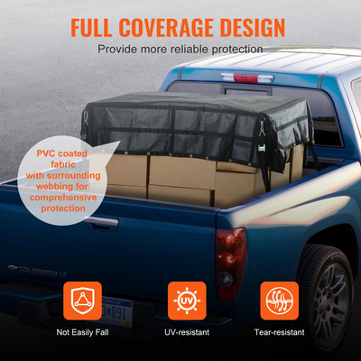 VEVOR Cargo Net Heavy Duty Cargo Net 96&quot; x 81&quot; Ρυθμιζόμενες πόρπες &amp; άγκιστρα S-hooks