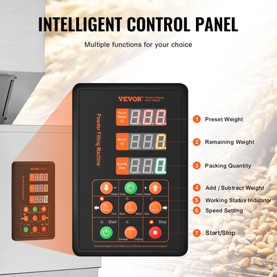 Μηχανή πλήρωσης σωματιδίων VEVOR, 0,022-2,2 λίβρες/10-1000 g, Αυτόματη μηχανή πλήρωσης με πεντάλ ποδιού, μηχανή πλήρωσης ζύγισης από ανοξείδωτο χάλυβα, πλήρωση ζύγισης για σπόρους φασολιών, σπόροι τσαγιού σε κόκκους