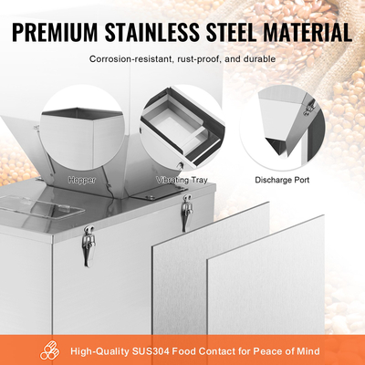 Μηχανή πλήρωσης σωματιδίων VEVOR, 0,022-2,2 λίβρες/10-1000 g, Αυτόματη μηχανή πλήρωσης με πεντάλ ποδιού, μηχανή πλήρωσης ζύγισης από ανοξείδωτο χάλυβα, πλήρωση ζύγισης για σπόρους φασολιών, σπόροι τσαγιού σε κόκκους