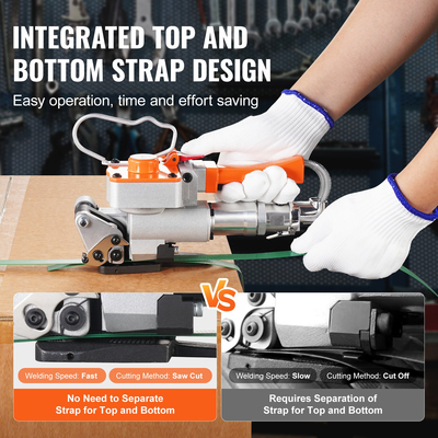 Μηχάνημα χειρός ιμάντων εργαλείων πεπιεσμένου αέρα VEVOR για PET 1/2&quot;-3/4