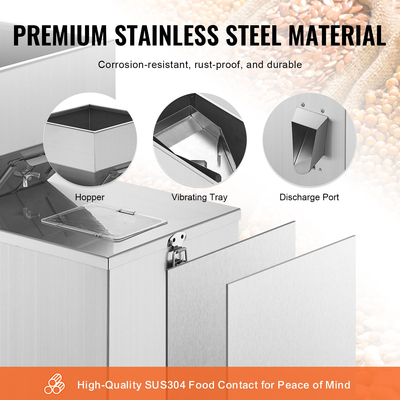 VEVOR Powder Filling Machine, 0,002-0,44lbs/1-200g, Automatic Intelligent Particle Weighting Filling Machine, Bottle Bag Powder Filler Particle Dispenser for Tea Seeds Grains Powder Flour Beans Glitter