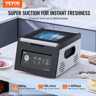 VEVOR Chamber Vacuum Sealer Commercial Vacuum Sealing Bag Machine Packing Bag 380W