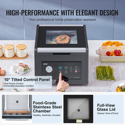 VEVOR Chamber Vacuum Sealer Commercial Vacuum Sealing Bag Machine Packing Bag 380W