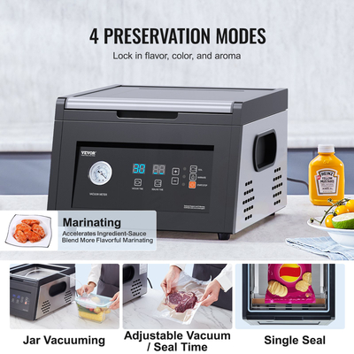 VEVOR Chamber Vacuum Sealer Commercial Vacuum Sealing Bag Machine Packing Bag 380W