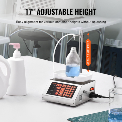 Μηχάνημα πλήρωσης υγρού VEVOR, χωρητικότητα ζύγισης 5-50 g, Αυτόματο μηχάνημα πλήρωσης φιαλών, μηχανή εμφιάλωσης Περισταλτική αντλία Ψηφιακός έλεγχος για γάλα, νερό, κρασί, ποτό, σάλτσα σόγιας (μονό ακροφύσιο)