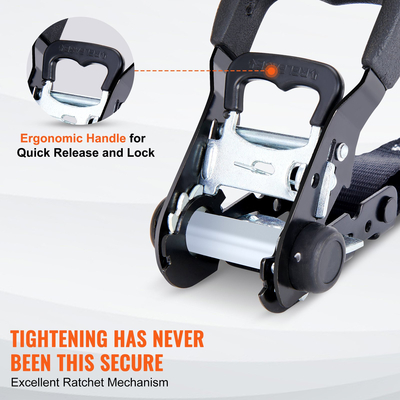 Δέσμες κουπαστών κάτω από λουριά (4Μέγιστη δύναμη θραύσης 5208 περιλαμβάνει 4 πριμοδοτημένους 1.6&quot; με γεμιστές λαβές, για τη μετακίνηση φορτίου, συσκευών, εξοπλισμού γκαζόν, μοτοσικλέτα