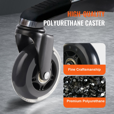 Τροχοί καρέκλας γραφείου VEVOR, σετ 5, 3 ιντσών τροχούς αντικατάστασης για δάπεδα και μοκέτες από σκληρό ξύλο, τροχίσκοι γραφείου παιχνιδιών υπολογιστή βαρέως τύπου με χωρητικότητα 130 λίβρες, καθολική εφαρμογή για τις περισσότερες καρέκλες