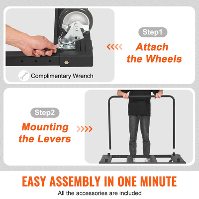 Καρότσι VEVOR Drywall Cart, 1800 LBS Panel Dolly Cart με κατάστρωμα 45,28&quot; x 29,13&quot; και περιστρεφόμενους τροχούς 5&quot;, καρότσι φύλλου γυψοσανίδας βαρέως τύπου, πάνελ τοίχου χειρισμού, λαμαρίνα, ξυλεία, για γκαράζ, σπίτι, αποθήκη