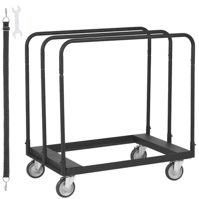 Καρότσι VEVOR Drywall Cart, 1500 LBS Panel Dolly Cart με 36,02&quot; x 24,02&quot; κατάστρωμα και 5&quot; περιστρεφόμενους τροχούς, βαρέως τύπου καροτσάκι φύλλου γυψοσανίδας, πάνελ τοίχου χειρισμού, λαμαρίνα, ξυλεία, για γκαράζ, σπίτι, αποθήκη