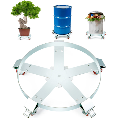 VEVOR 55 γαλονιών βαρέως τύπου Drum Dolly, 1250lbs χωρητικότητα φόρτωσης, Barrel Dolly Cart Drum Caddy, Dollies χωρητικότητας φορτηγού χωρίς ανατροπή με ατσάλινο πλαίσιο 5 περιστρεφόμενο τροχό, για χειρισμό τυμπάνων αποθήκης
