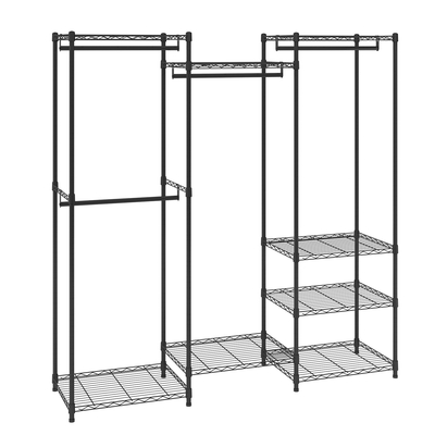 Βάση ρούχων VEVOR Heavy Duty, ράφι ρούχων κυλιόμενο με 4 ράβδους κρεμάσματος &amp; 8 επίπεδα αποθήκευσης, προσαρμοσμένη προσαρμοσμένη βάση ντουλάπας, ανεξάρτητη ντουλάπα για κρεμαστά ρούχα, χωρητικότητα 800 λίβρες