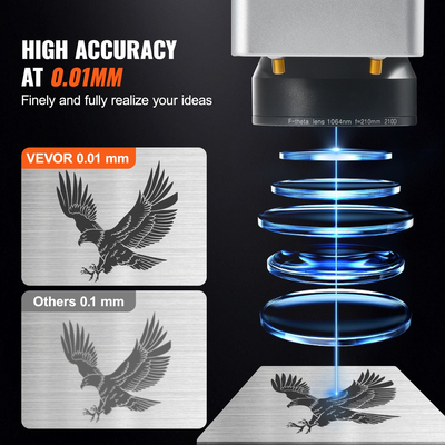 VEVOR Fiber Laser Marking Machine 30W LightBurn Compatible Fiber Laser Engraver