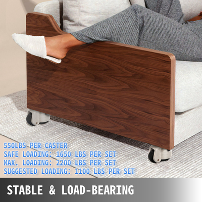 VEVOR Leveling Casters Σετ 4, 2&quot; - Αυτοεπιπεδούμενοι τροχίσκοι βαρέως τύπου, 1650 Lbs ανά σετ - Στέλεχος τροχών μηχανής, 0,98&quot; x 1,38&quot; - για βιομηχανικό εξοπλισμό, πάγκο εργασίας, ράφια