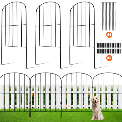 VEVOR Garden Fence, No Dig Fence 24&#039;&#039;(H)x13&#039;&#039;(L) Animal Barrier Fence, Υπόγεια Διακοσμητική Περίφραξη Κήπου με Διάστημα Ακίδων 2 ιντσών, Μεταλλικός φράχτης σκύλου για την αυλή και το εξωτερικό αίθριο, 28 πακέτο