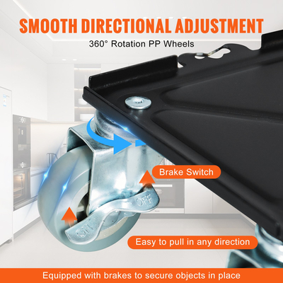 Κούκλα επίπλων, Κούκλα επίπλων με ρόδες περιστροφής 360° Ενισχύστε την επιτροπή χάλυβα άνθρακα, Σετ εργαλείων κίνησης επίπλων με ρόδα 1.9&#039; για την ανύψωση και μετακίνηση επίπλων, Λεπτομέρειες: