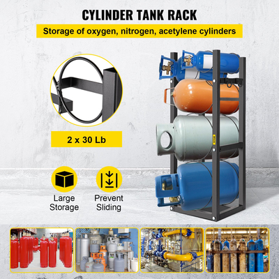 Ράφι δεξαμενής ψυκτικού VEVOR Ράφι κυλίνδρου ρεζερβουάρ με 2-30 λίβρες και 3 μικρά μπουκάλια