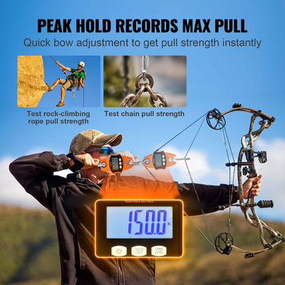 Ψηφιακή ζυγαριά γερανού VEVOR, 880 lbs/400 kg, Βιομηχανική κρεμαστή ζυγαριά βαρέως τύπου με θήκη από χυτό αλουμίνιο &amp; οθόνη LCD, φορητός μίνι γερανός με γάντζους για αγρόκτημα, κυνήγι, ψάρεμα, εξωτερικούς χώρους, γκαράζ (πορτοκαλί)