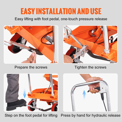 Υδραυλικό επιτραπέζιο κάρρο ανελκυστήρων, χωρητικότητα 59&quot; ανυψωτικό ύψος 1760χειρωνακτικός διπλός πίνακας ανελκυστήρων ψαλιδιού με 4 ρόδες και αντιολισθητικό μαξιλάρι, υδραυλικό κάρρο ψαλιδιού για τη διαχείριση υλικών και τη μεταφορά