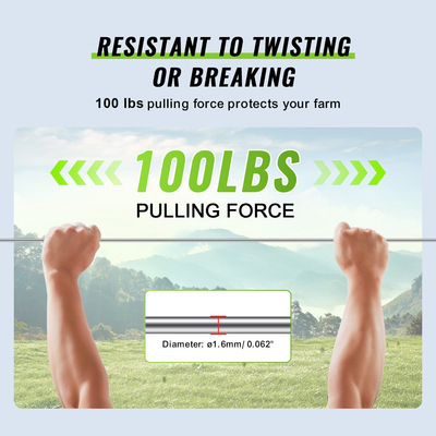 Σύρμα αλουμινίου VEVOR 1640Ft 500M για ηλεκτρική περίφραξη για ζώα ιπποτροφίας