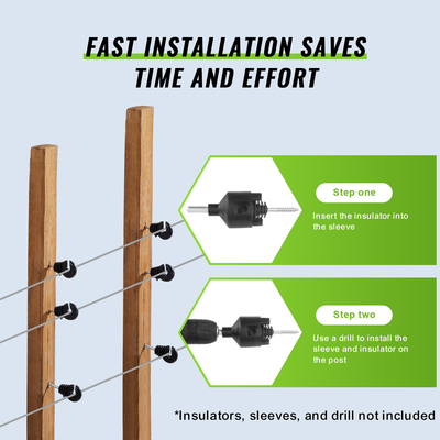 Σύρμα αλουμινίου VEVOR 1640Ft 500M για ηλεκτρική περίφραξη για ζώα ιπποτροφίας