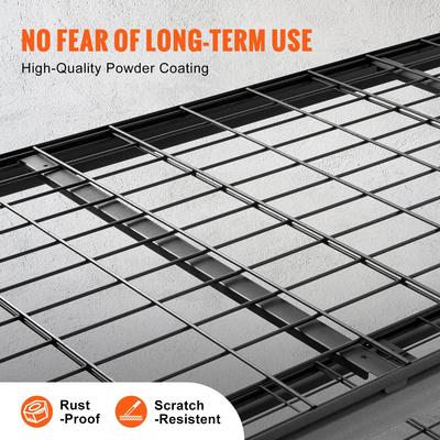 Μονάδα ραφιών αποθήκευσης VEVOR, ρυθμιζόμενη 5 επιπέδων, χωρητικότητα 2000 λίβρες, ράφια γκαράζ βαρέως τύπου Μεταλλική σχάρα οργάνωσης, μαύρο, 48&quot; L x 24&quot; Π x 72&quot; Υ για ντουλάπι κουζίνας Υπόγειο Μπάνιο Ντουλάπα πλυντηρίου