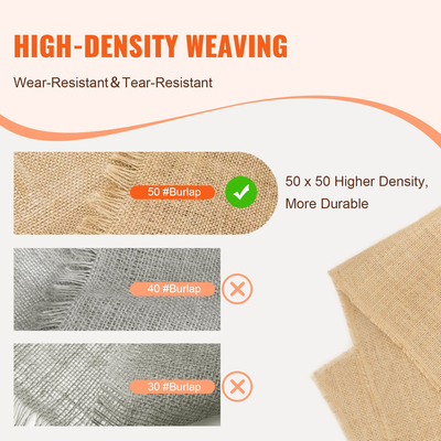 VEVOR Λινάτσα ύφασμα ρολό λινάτσα δέντρο περιτύλιγμα 40 in x 300 πόδια για χειροτεχνίες και φυτά