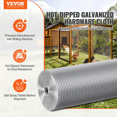 Ύφασμα VEVOR Hardware 1/4&quot; 48 ιντσών x 100 πόδια 23 Ga Wire Mesh Roll Chicken Wire περίφραξη