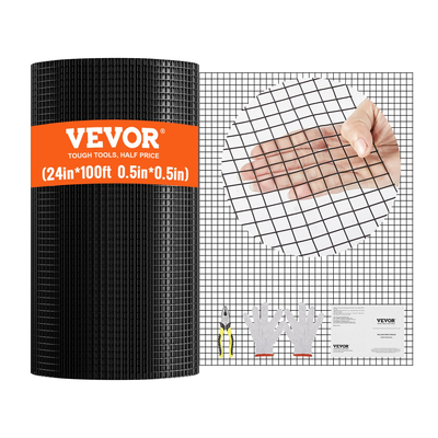 Ύφασμα VEVOR Hardware, 24&#039;&#039; x 100&#039; Ρολό από γαλβανισμένο συρμάτινο πλέγμα, 19 Gauge ρολό συρμάτινο φράχτη κοτόπουλου, μεταλλικό συρμάτινο πλέγμα επικάλυψης βινυλίου για φράγμα κοτέτσι, φράχτες φιδιών κουνελιών, περιβλήματα πουλερικών