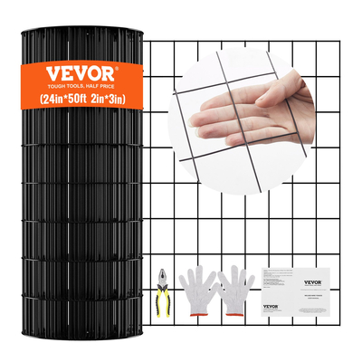 Ύφασμα VEVOR Hardware, 24&#039;&#039; x 50&#039; ρολό γαλβανισμένου συρμάτινου πλέγματος, 16 Gauge ρολό συρμάτινο φράχτη κοτόπουλου, επικάλυψη βινυλίου μεταλλικό συρμάτινο πλέγμα για φράγμα κοτέτσι, φράχτες φιδιών κουνελιών, περιβλήματα πουλερικών
